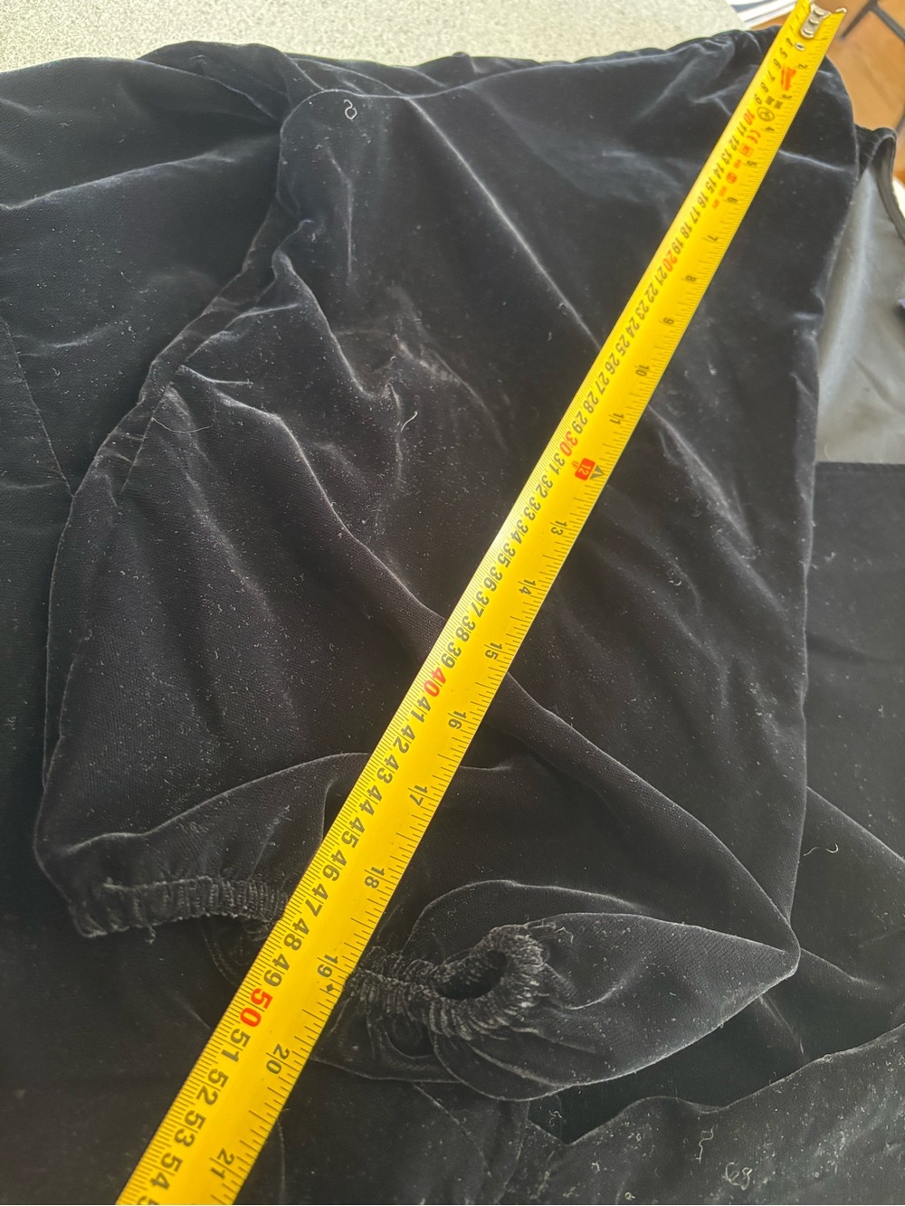 GAP Velvet Wrap Dress XXL Black Long Sleeve Ruffle Hem Waist Tie Plus Size - Picture 11 of 12
